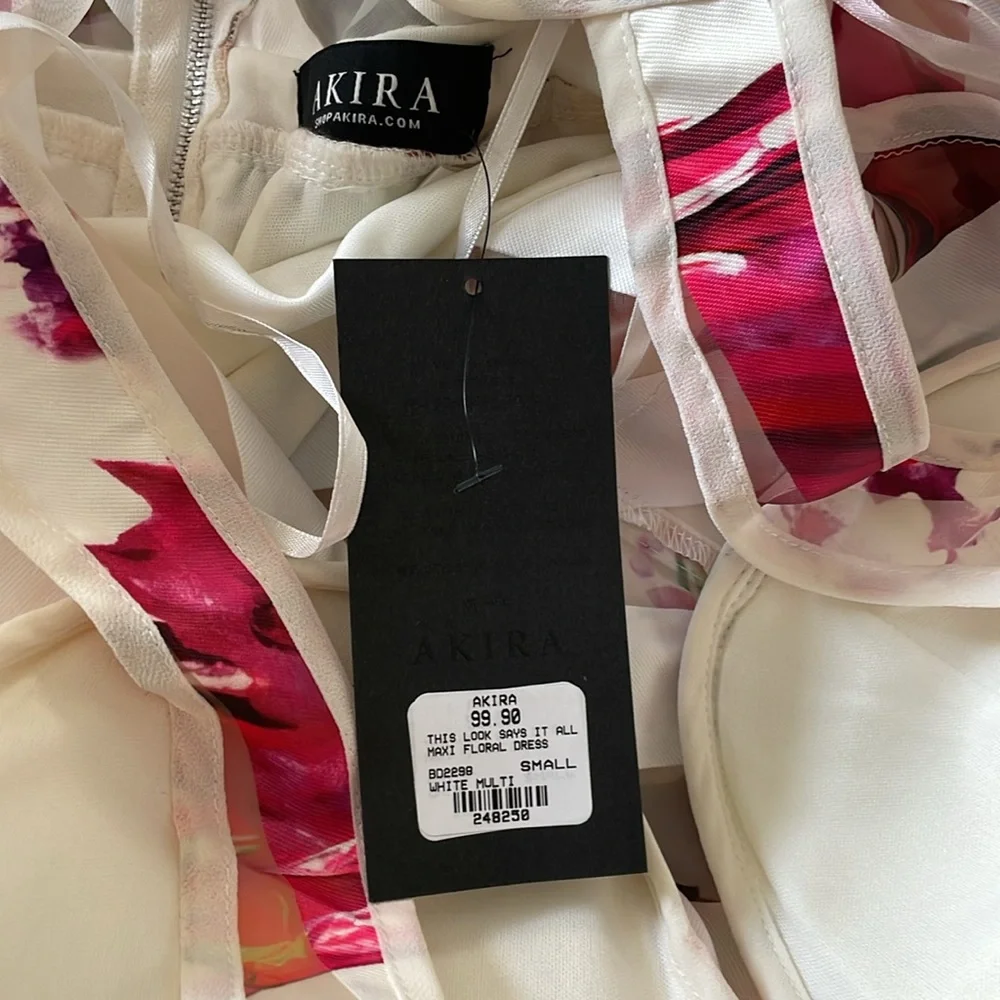 NEW AKIRA FLORAL MAXI DRESS, S - Picture 10 of 10